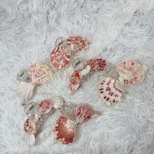 Seashell Pearl Hair Clips - Pink & Cream